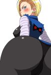  android_18 artist_request dragon_ball_z huge_ass looking_down looking_down_at_viewer sideboob 