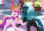  2girls alicorn ass bbmbbf changeling crown cutie_mark equestria_untamed friendship_is_magic horn looking_at_viewer multiple_girls my_little_pony palcomix pony presenting_hindquarters princess_cadance princess_cadance_(mlp) pussy queen_chrysalis queen_chrysalis_(mlp) tagme tail wings 
