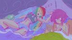  anthro backpack blanket coloured_sketch cutie_mark duo female friendship_is_magic hair human humanized justcallmeanerd long_hair multicolored_hair my_little_pony open_mouth pillow purple_eyes purple_hair pussy pussy_juice rainbow_dash rainbow_hair scootaloo short_shorts sleeping_bag snoring tank_top teddy_bear tent wings wristbands zzz 