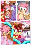 amy&#039;s_secret amy_rose archie_comics barefoot bbmbbf comic double_strap-on fiona_fox mobius_unleashed nic_the_weasel nicolette_the_weasel palcomix sega sex sonic sonic_(series) sonic_the_hedgehog_(series) strap-on text yuri