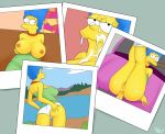 1boy 1girl anal areola ass breasts church cum cum_on_face exposed_breasts facial female legs_up male male/female marge_simpson nipples pbrown photo_(object) the_simpsons yellow_skin 
