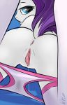 anthro anus ass atryl blue_eyes cutie_mark dripping equid equine eyelashes female friendship_is_magic hasbro horse inside my_little_pony panties presenting purple_mane pussy pussy_juice rarity rarity_(mlp) solo undressing unicorn white_body white_fur wide_hips