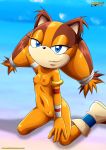 1girl anthro arm_behind_head badger bbmbbf blue_eyes boots breasts female furry horny looking_at_viewer mobius_unleashed nipples nude orange_skin palcomix pin_up pussy sega small_breasts smile smiling solo sonic_(series) sonic_boom sonic_the_hedgehog_(series) sticks_the_jungle_badger