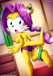  archie_comics bbmbbf breasts_out_of_clothes changing_clothes melody_prower mobius_unleashed palcomix sega sonic_(series) sonic_the_hedgehog_(series) surprise surprised surprised_expression 