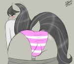  2014 ass bent_over big_ass black_hair blush clothes ensayne eyes female friendship_is_magic looking_at_viewer my_little_pony octavia panties presenting_hindquarters purple_eyes seductive wide_hips 