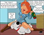  brian_griffin cunnilingus family_guy lois_griffin luberne text 