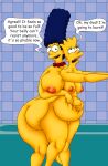 bart_simpson belly big_ass big_breasts bynshy chubby chubby_male enema femboy marge_simpson mother_&amp;_son plump small_penis the_simpsons