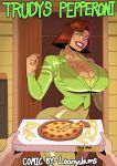 1boy 1girl big_breasts bob_cut breasts brown_hair brown_skin cartoon_milf clothed_female color colored cover_page curvy dark-skinned_female dark_skin disney disney_channel english english_text green_eyes hourglass_figure legs lips lipstick loonyjams lower_body male male/female mature mature_female milf pizza pizza_box pizza_delivery short_hair solo_female tagme the_proud_family thick thick_legs thick_thighs thighs toned toned_female toon_disney trudy_proud upper_body voluptuous watermark