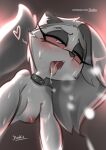  anthro blush breasts furry helluva_boss jizoku loona_(vivzmind) nude open_mouth tongue tongue_out 