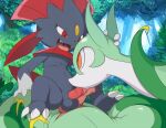 2boys anal anal_penetration anal_sex balls male male/male nintendo open_mouth oral oral_sex penis pokemon serperior sex tongue tongue_out tricksta weavile yaoi