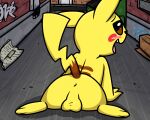 anus balls blush male nintendo open_mouth pikachu pokefound pokemon tongue