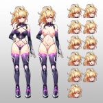  1:1_aspect_ratio 1girl 1girl 2022 android barancestudio barcode big_breasts blonde_hair blush breasts cg_art cleft_of_venus earrings eyebrows_visible_through_hair eyes_visible_through_hair female_only game_cg gradient gradient_background grin groin hand_on_hip high_resolution innie jewelry long_hair looking_at_viewer mostly_nude multiple_views nail_polish navel nipples nova_(robolife) nude nude_female open_mouth paipan panties ponytail pussy reference_sheet robolife robot robot_girl simple_background smile standing symbol-shaped_pupils tied_hair uncensored uncensored_vagina underwear 