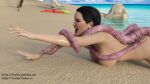  3d beach brunette fira3dx forced high_res sand sea sexy summer tentacle tentacle_rape tentacle_sex 