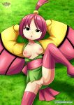  1girl anthro bbmbbf breasts cosplay exposed_breasts exposed_pussy female female_only looking_at_viewer lying natu nintendo palcomix pokemon pokepornlive pussy red_hair 