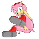  amy_rose anus ass boots breasts erect_nipples furry gloves green_eyes hairband hairless_pussy nipples nude pink_hair pussy sega short_hair sonic_(series) sonic_team spread_legs 