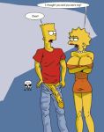  bart_simpson lisa_simpson text the_fear the_simpsons yellow_skin 