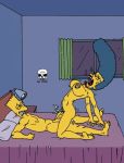  ahegao bart_simpson bed blue_hair breasts cowgirl_position cum cum_in_orifice cum_in_pussy hair incest marge_simpson mother_and_son sex the_fear the_simpsons vaginal vaginal_sex yellow_skin 