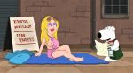  american_dad breasts brian_griffin crossover dress erect_nipples family_guy francine_smith thighs 