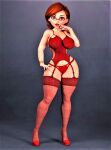  big_breasts glasses helen_parr lingerie panties stockings the_incredibles thighs 