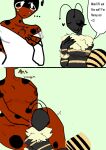 2_girls antenna bee fur hickey ladybug_(character) lesbian_couple lesbian_sex yuri