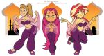  1girl 3_girls adora_(she-ra) artist_name belly_dancer belly_dancer_outfit big_breasts blonde_female blonde_hair blue_eyes bra breasts cartoon_network cleavage crossover dancer dancer_outfit dancing dc_comics dreamworks equestria_girls female_focus female_only green_eyes grey_eyes harem_girl harem_outfit harem_pants hasbro hourglass_figure ilpanza long_hair motion_lines my_little_pony pants pink_hair ponytail presenting presenting_breasts purple_bra purple_pants red_hair see-through see-through_clothing she-ra_and_the_princesses_of_power sideboob smile starfire sunset_shimmer teen_titans teen_titans_go thin_waist translucent translucent_clothing two_tone_hair very_long_hair watermark white_background white_hair wide_hips 