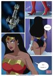  1girl ass big_ass big_breasts breasts clothed clothed_female comic comic_book_character dc_comics dcau diana_prince female_focus female_only ghostlessm high_res hot_workout justice_league_unlimited long_hair mature mature_female patreon patreon_paid patreon_reward superheroine tagme wonder_woman 