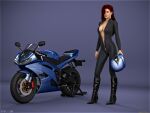  breasts clothing helmet motorcycle sydgrl3d 