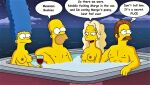  breasts erect_nipples homer_simpson hot_tub marge_simpson ned_flanders the_simpsons 