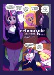  2girls anthro comic cute fluttershy_(mlp) friendship_is... friendship_is_magic hoofbeat multiple_girls my_little_pony purple_eyes skirt twilight_sparkle_(mlp) 