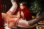  1boy aivelin_(artist) attack_on_titan christmas_outfit cum levi_ackerman male male_only 