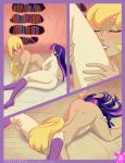  2_girls 2girls 69 7nights_(artist) all_fours applejack art babe blonde blonde_hair blue_hair blush comic cunnilingus female friends girl_on_top green_eyes humanized long_hair looking_at_another looking_at_viewer looking_back love multicolored_hair multiple_girls my_little_pony naughty_face oral oral_sex pink_hair purple_eyes purple_hair pussylicking sex smile tome_of_erotic_fantasies twilight_sparkle yuri 