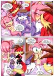 amy&#039;s_secret amy_rose bbmbbf comic fiona_fox french_kiss kissing mobius_unleashed nic_the_weasel nicolette_the_weasel palcomix saliva sega sonic sonic_(series) sonic_the_hedgehog_(series) text yuri