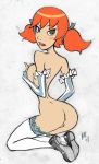 ass breasts egomaster666 elbow_gloves freckles gloves looking_back mac_(artist) mascots pussy uncensored wendy&#039;s wendy_(wendy&#039;s)