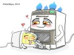  2014 appliance blush couple cum facial fellatio female flames gas_oven happy happy_sex hetero inanimate love male microwave no_humans oral oven penis personification testicles thatoddguy what 