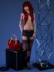  1girl breasts mbirdcz purse red_hair 