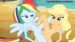  applejack equestria_girls my_little_pony ponetan rainbow_dash 