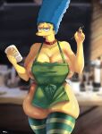  big_ass big_breasts blue_hair dat_ass delta26 huge_ass marge_simpson milf the_simpsons whoa_look_at_those_magumbos yellow_skin 