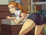 ass breasts female female_focus female_only from_behind green_eyes gym_shorts gym_uniform human lazy_tarts long_hair orange_hair patreon patreon_paid patreon_reward solo_female sombra_(w.i.t.c.h.) somka108 tagme teenager w.i.t.c.h. w.i.t.c.h._hunter
