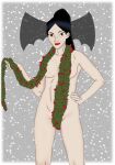 1girl asian batman_(series) christmas dc_comics dexteranderonart ellen_yin garland_(decoration) nsfw nude snow the_batman