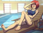 1girl big_breasts breasts brown_eyes female female_focus female_only human lazy_tarts lounge_chair patreon patreon_paid patreon_reward pool poolside red_hair short_hair solo_female somka108 swimsuit tagme teen w.i.t.c.h. w.i.t.c.h._hunter will_vandom