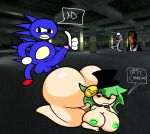  1boy 1girl :) angry angry_face anon big_ass big_breasts funny gmod hat mask masked_female meme mrs.jeniffer nextbot obunga penis running sanic sex xd 