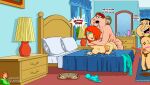  ass bent_over breasts cum erect_nipples erect_penis family_guy glenn_quagmire lois_griffin norm peter_griffin vaginal 