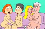 american_dad barbara_pewterschmidt blushing carter_pewterschmidt family_guy francine_smith imminent_sex incest mother_and_daughter uso_(artist)