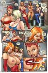 5girls 8muses anal anal_penetration angry_sex areola big_breasts blush breasts closed_eyes comic cum cunnilingus dialogue dickgirl facefuck futanari hot huge_breasts intersex legiocomix nipples orgy pussy_juice pussylicking sex sweat text transformation yuri