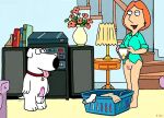 brian_griffin cartoon_milf erect_penis family_guy imminent_sex lois_griffin puffy_pussy uso_(artist)