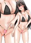 alluring bare_legs bikini black_hair breasts choberiba grey_eyes posing shizuka_hiratsuka yahari_ore_no_seishun_lovecome_wa_machigatteiru.