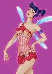  1girl breasts female female_only female_pubic_hair headphones long_hair looking_at_viewer mostly_nude musa pubic_hair solo wings winx_club 