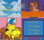  big_breasts couch kissing marge_simpson milf the_simpsons yellow_skin 