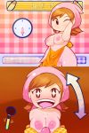  apron big_breasts big_penis breasts cooking_mama female male mama_(cooking_mama) milf mystical naked_apron nintendo nipples nude penis plantpenetrator pussy wink 
