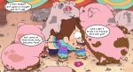 all_fours beastiality blargsnarf child disney doggystyle english_text female gravity_falls interspecies jester_(artist) loli lolicon mabel_pines mud open_mouth pants_down penis pig smile speech_bubble text